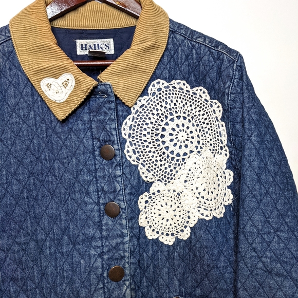 Vintage Quilted Jacket American Flag - Picture 3 of 5